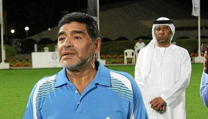 Diego Armando Maradona en Emiratos Árabes. (EL CORREO)