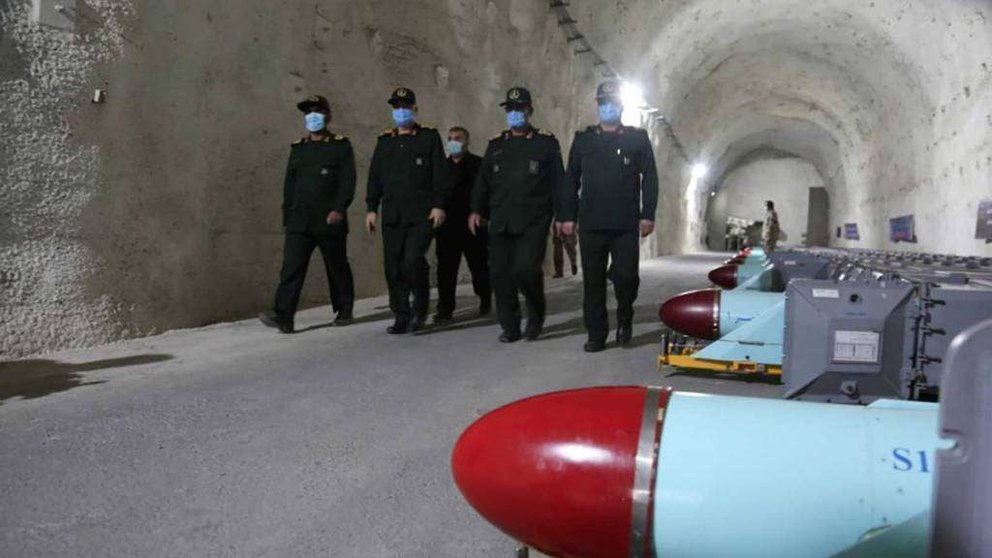 Una imagen difundida por Irán de un túnel con misiles.
