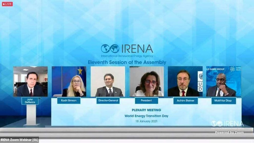 La asamblea de IRENA de 2021 se ha celebrado de forma virtual. (IRENA)