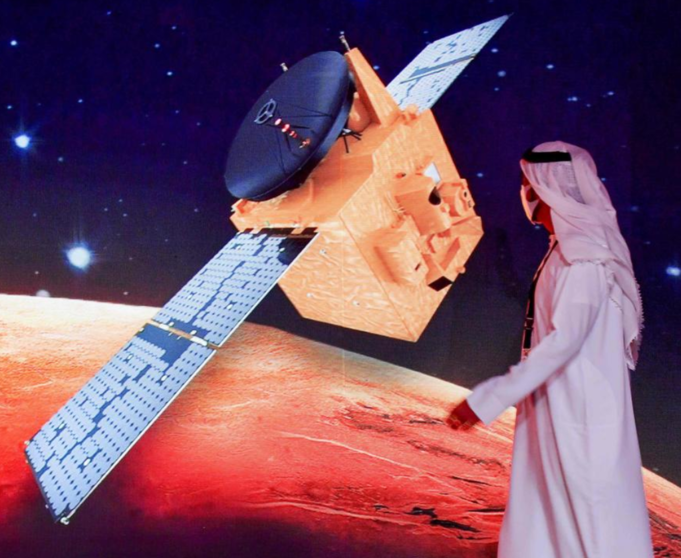 Dubai Media Office difundió esta imagen de la sonda Hope.