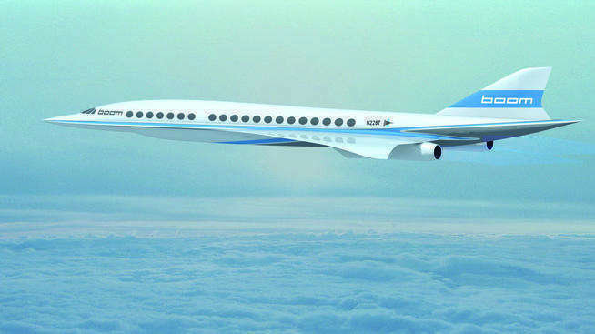 Una imagen del avión supersónico de Boom Technology.