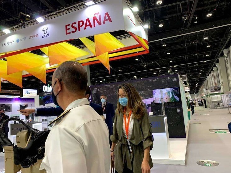 Una imagen del pabellón de España en IDEX 2021 de Abu Dhabi. (EL CORREO)