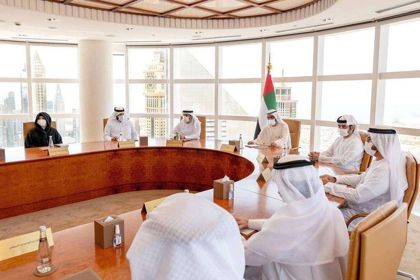 Reunión del Consejo de Gobierno de Dubai celebrada este martes. (@HHShkMohd)