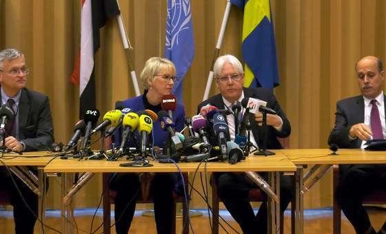 El enviado de la ONU, Martin Griffiths, lidera las conversaciones de paz para Yemen en Suecia. (ONU)