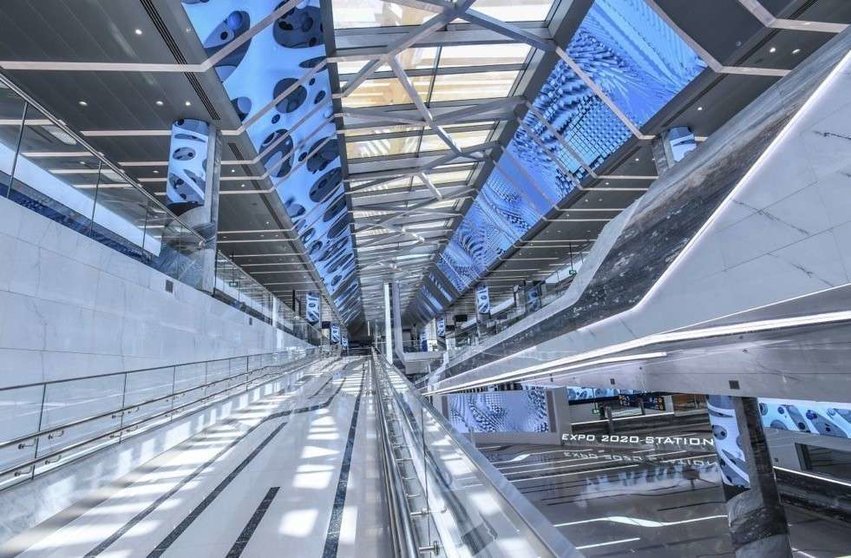 Estación del Metro de Dubai en Expo 2020. (Cedida)