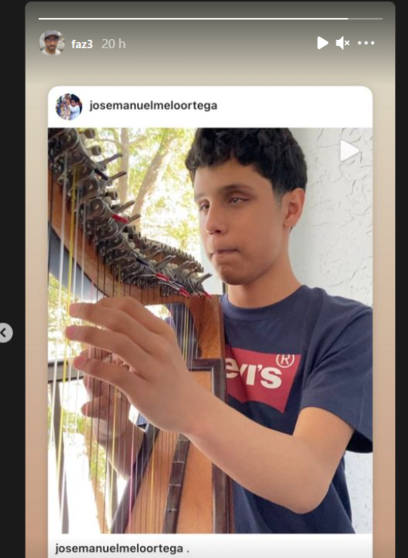 José Manuel Melo en la historia de Instagram del príncipe de Dubai.