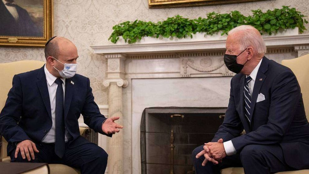 Bennett y Biden durante una reunión en la Casa Blanca en 2021. (Fuente externa)