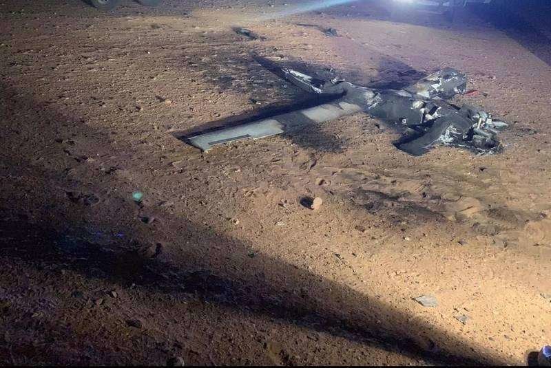 The Joint Forces Command of the Coalition "Coalition to Support Legitimacy in Yemen" publishes a set of photos of the remains of Houthi drones, which the coalition announced intercepting and destroying yesterday. @SPAregions