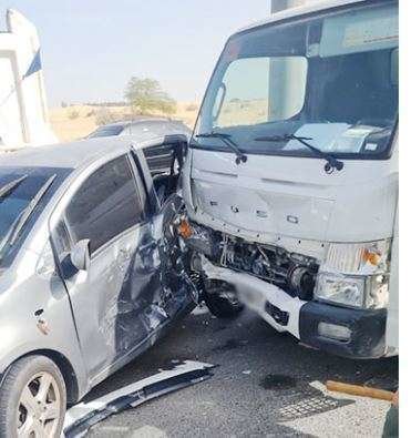 La Policía de Dubai difundió imágenes de los accidentes.