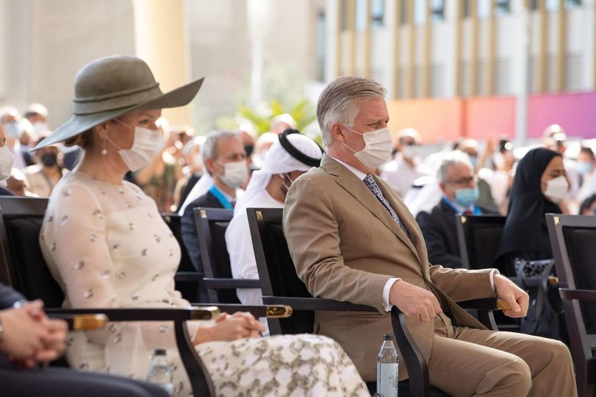 El rey Felipe y la reina Matilde de Bélgica en la Expo 2020 Dubai.(Christopher Edralin/Expo 2020 Dubai)