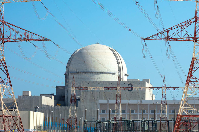 La Unidad 3 de la central nuclear de Abu Dhabi. (WAM)