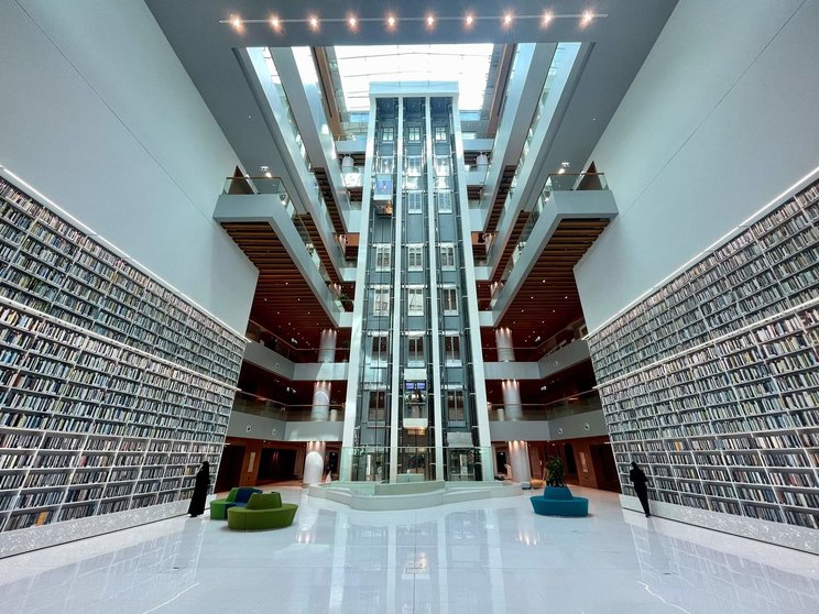 Una imagen de Twitter de la biblioteca Mohammed bin Rashid de Dubai.