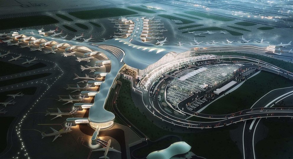 La Terminal Midfield en el aeropuerto Abu Dhabi. (Twitter)