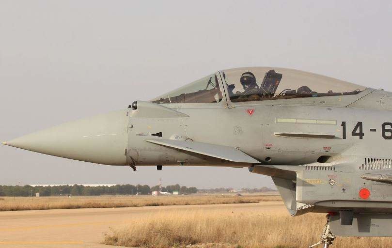 Un Eurofighter desplegado en Emiratos Árabes. (Ejército del Aire y del Espacio de España)
