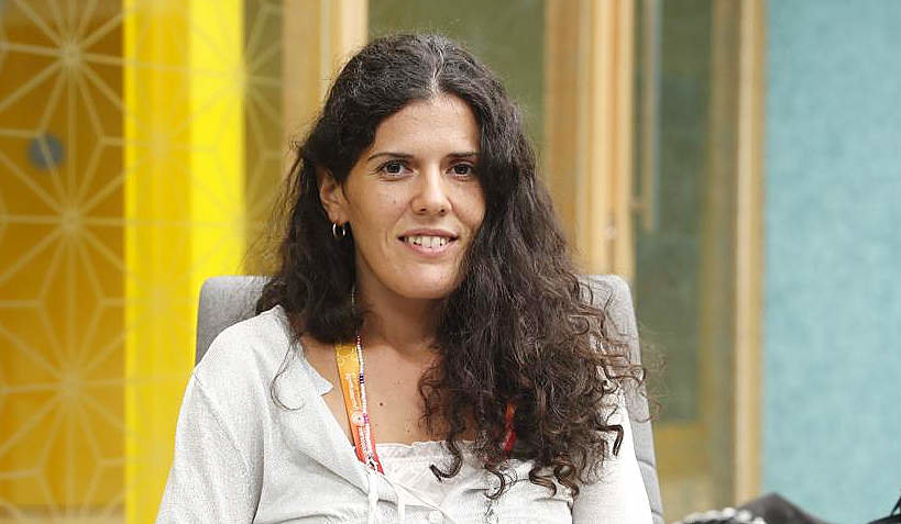 La periodista Marta Pérez Cruzado, responsable de la edición en español de WAM, la Agencia Oficial de Noticias de Emiratos Árabes Unidos. (Manaf K. Abbas / EL CORREO)