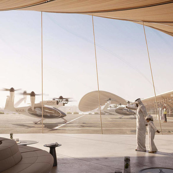 Foster + Partners desarrolla el concepto de diseño para el vertipuerto de Dubai. (Twitter)