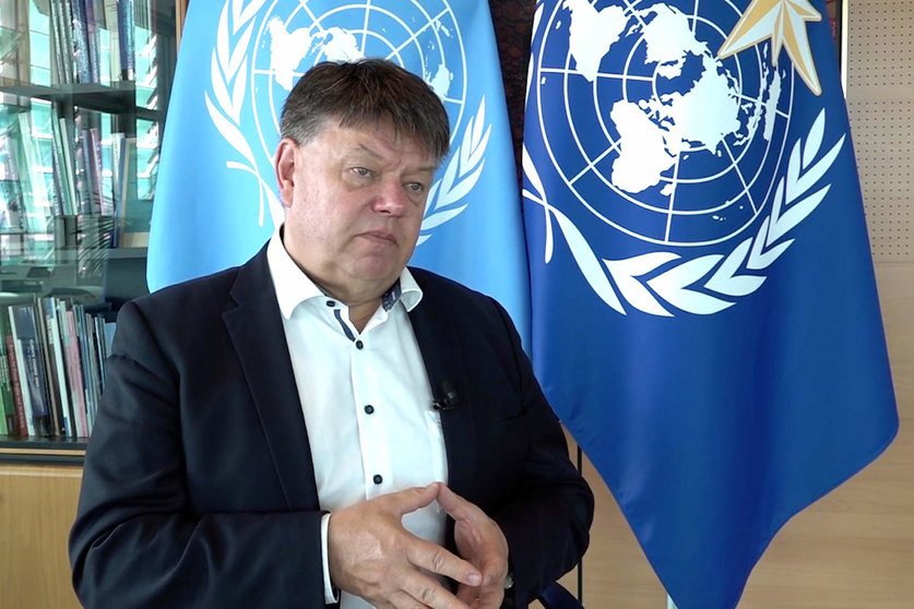 El secretario general de la Organización Meteorológica Mundial, Jukka Petteri Taalas. (WAM)