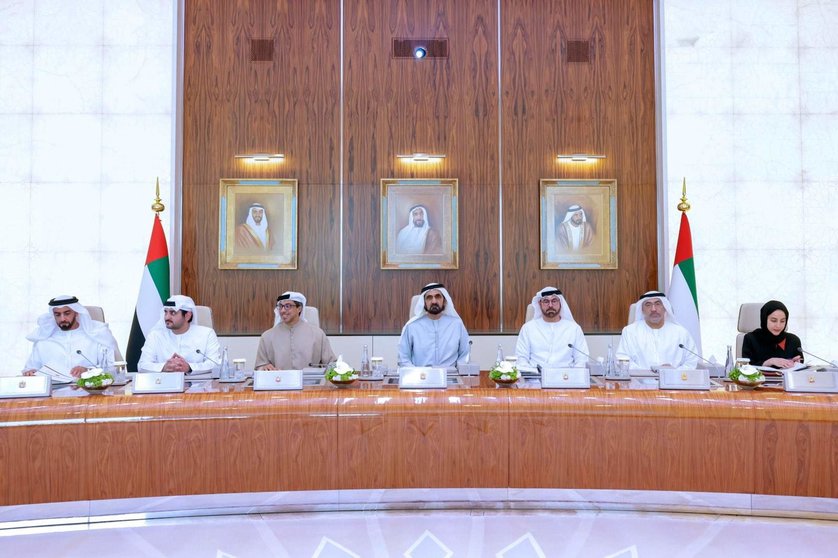 El Gobierno de EAU reunido en Abu Dhabi en julio de 2023. (Twitter)