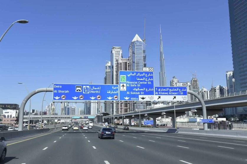 Sheikh Zayed Road en Dubai. (WAM)
