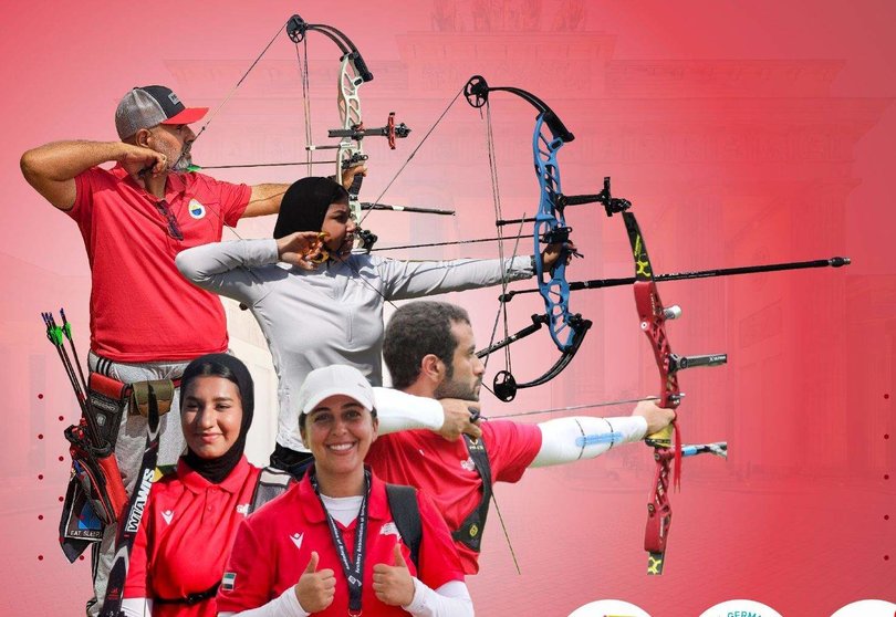 El equipo emiratí de tiro con arco. (WAM)