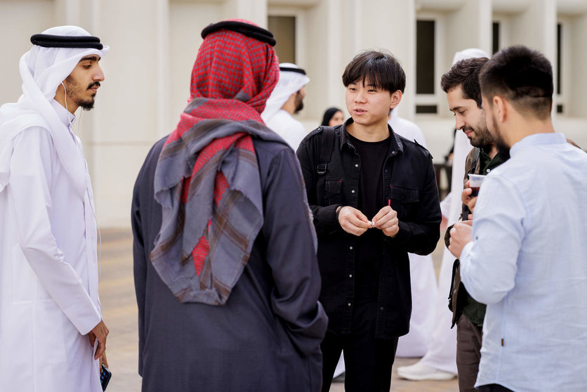 Estudiantes de la Universidad Zayed en Abu Dhabi. (WAM)