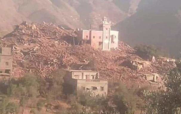 Un pueblo de Marruecos afectado por el terremoto. (Twitter)