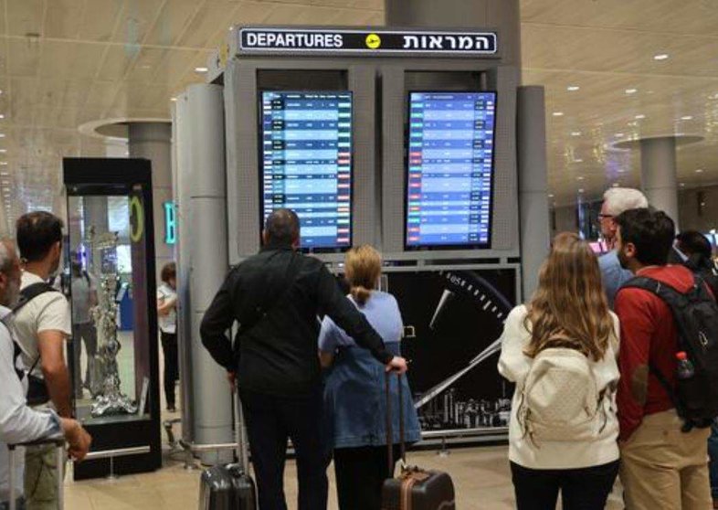 Una imagen de Twitter del aeropuerto Ben Gurion.