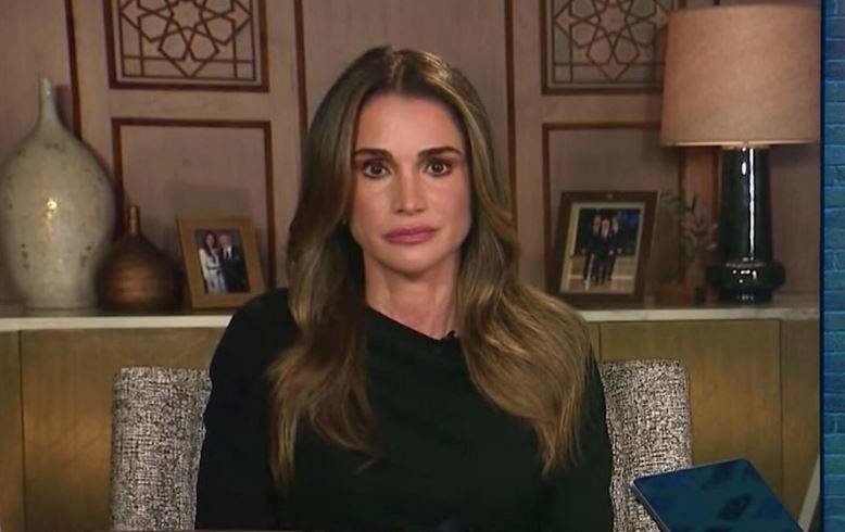 La reina Rania de Jordania durante la entrevista con la CNN. (Instagram)