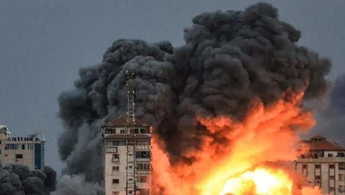 Bombardeo en Gaza. (Twitter)