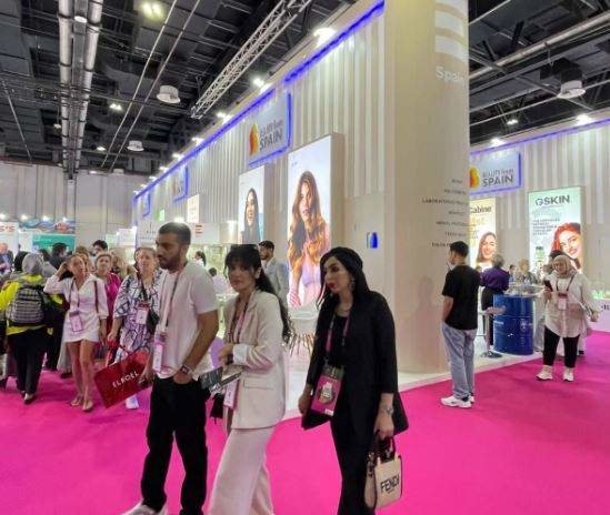 Pabellón de España en la Beautyworld Middle East de Dubai 2023. (Cedida)