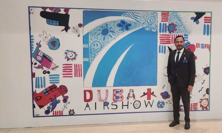 El diplomático venezolano Samir Al Attach en el Dubai Airshow 2023. (Cedida)