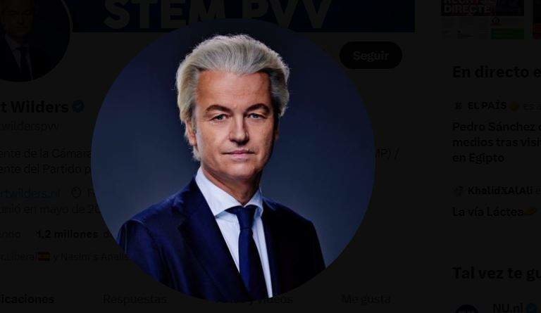 El ultraderechista Geert Wilders, ganador de las elecciones en Países Bajos, en una imagen de Twitter.