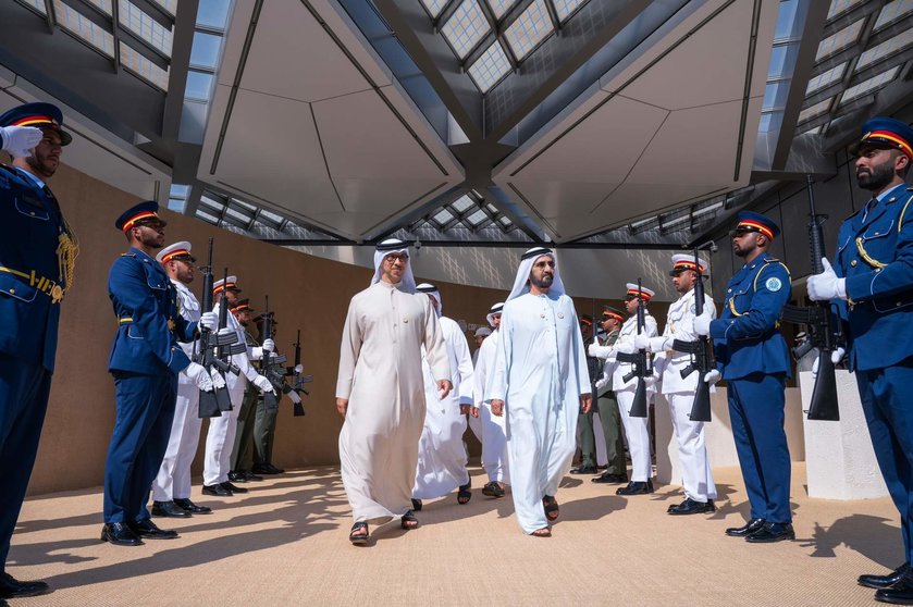 El jeque Mohammed en Expo City Dubai este lunes. (Twitter)