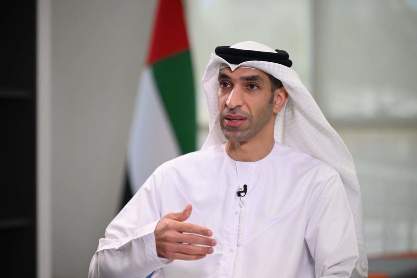 El ministro de Estado de Comercio Exterior emiratí, Thani bin Ahmed Al Zeyoudi. (WAM)
