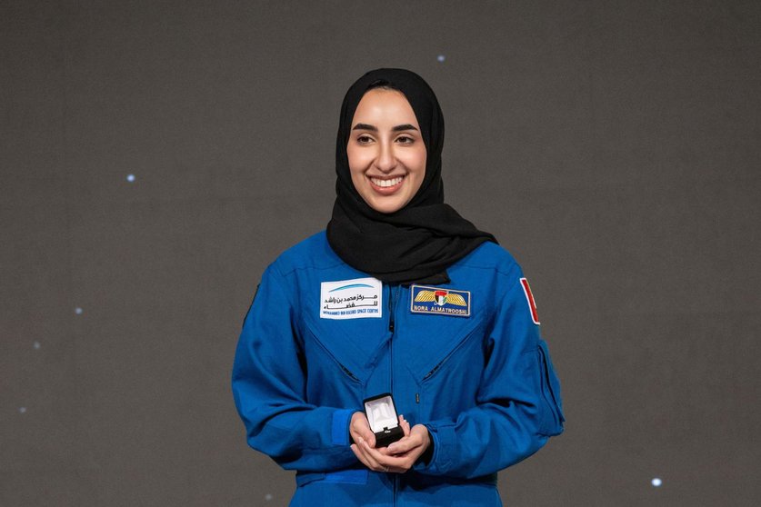 La astronauta emiratí Nora AlMatrooshi. (@MBRSpaceCentre)
