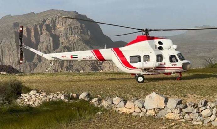 Un helicóptero de rescate emiratí. (Fuente externa)