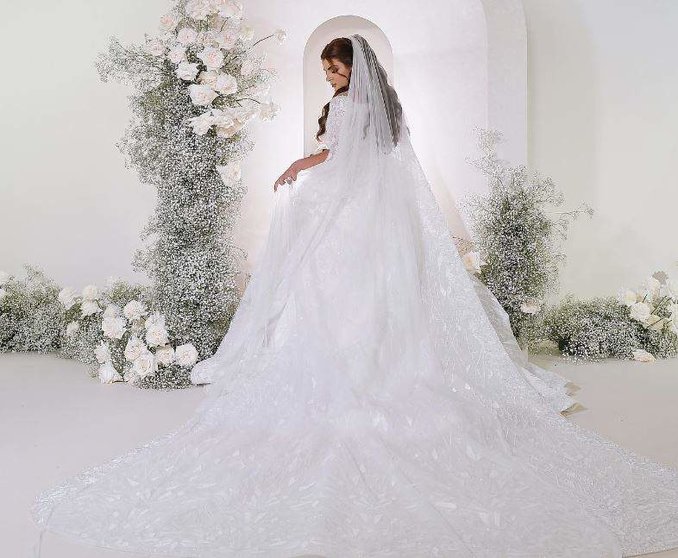La princesa Mahra el día de su boda. (Instagram)
