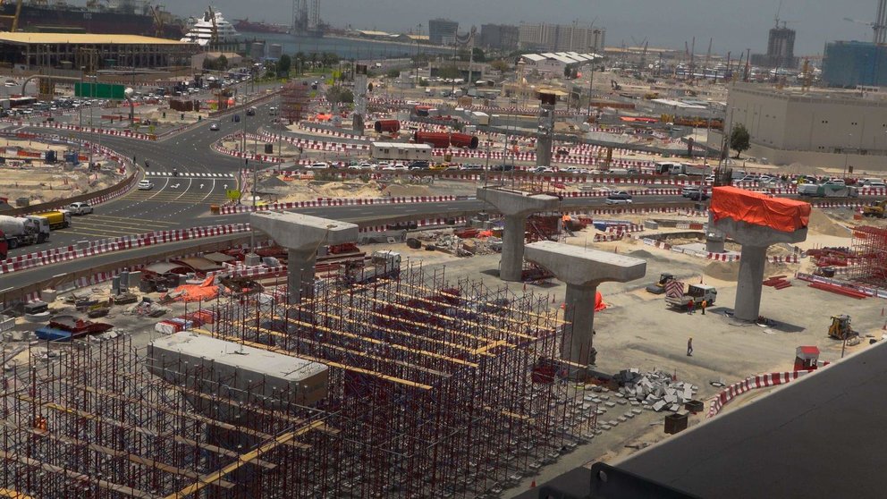 Perspectiva de las obras de infraestructura en Dubai. (WAM)