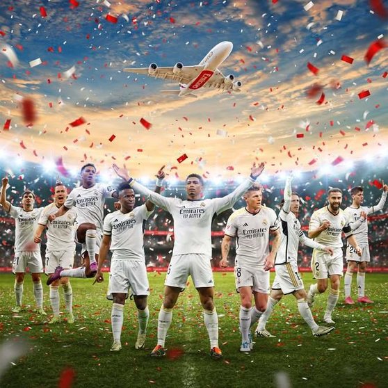 La felicitación de Emirates al Real Madrid tras ganar la Champions. (X)