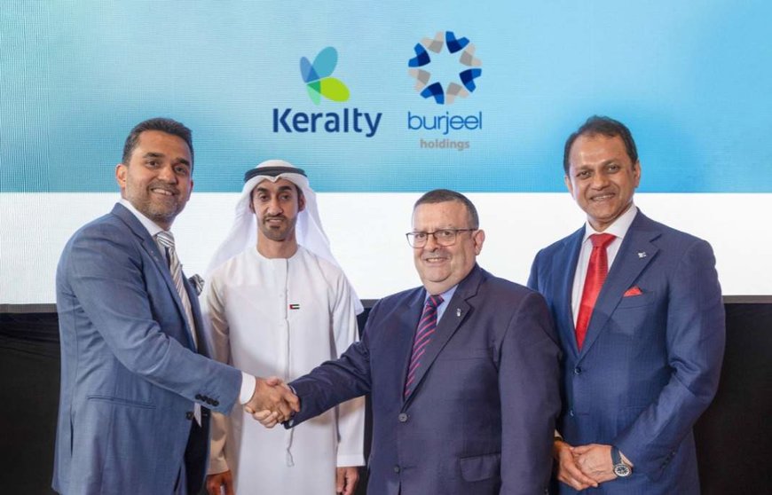 Un momento de la firma del acuerdo entre Burjeel de Abu Dhabi y Keeralty. (WAM)