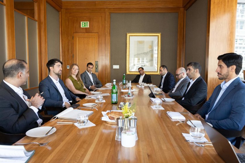 Un momento de la reunión entre autoridades de EAU y estadounidenses en Silicon Valley. (WAM)