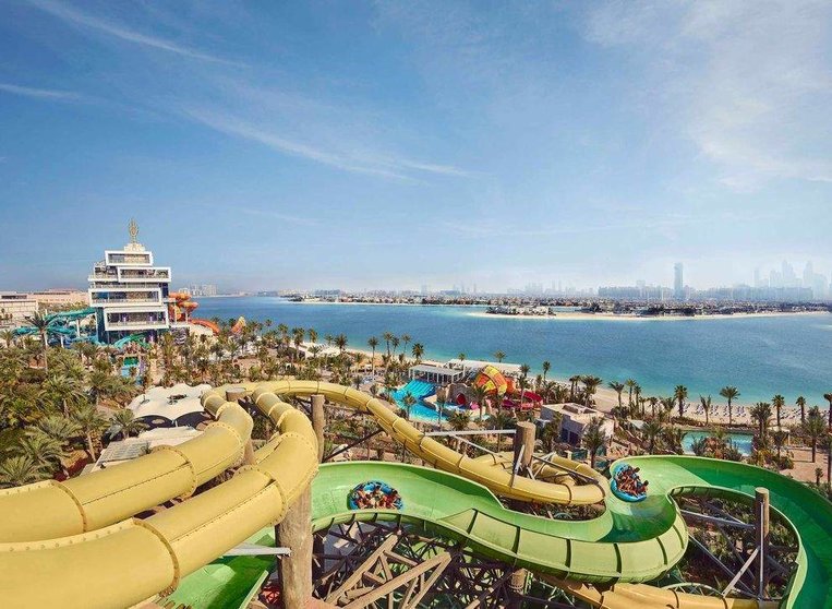 El hotel Atlantis en La Palmera de Dubai cuenta con el parque acuático Aquaventure. (Web Kerzner)